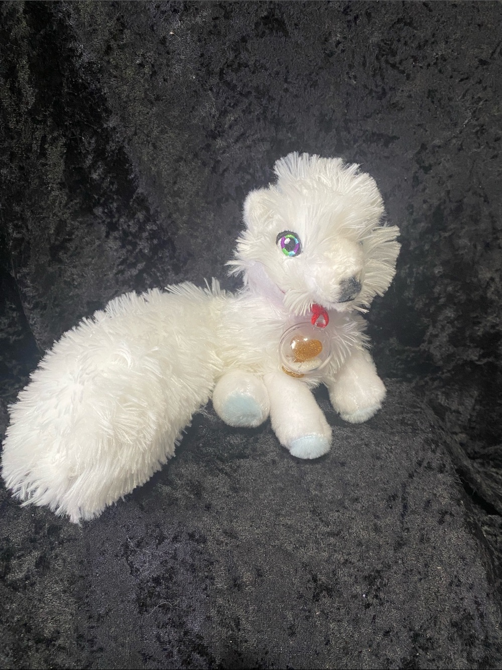 Elf Pets
Plush White Artic Fox Toy with Light Blue Paw Accents